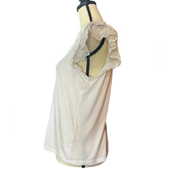 J. Crew Eyelet Flutter Sleeve Top - Picture 3 of 5